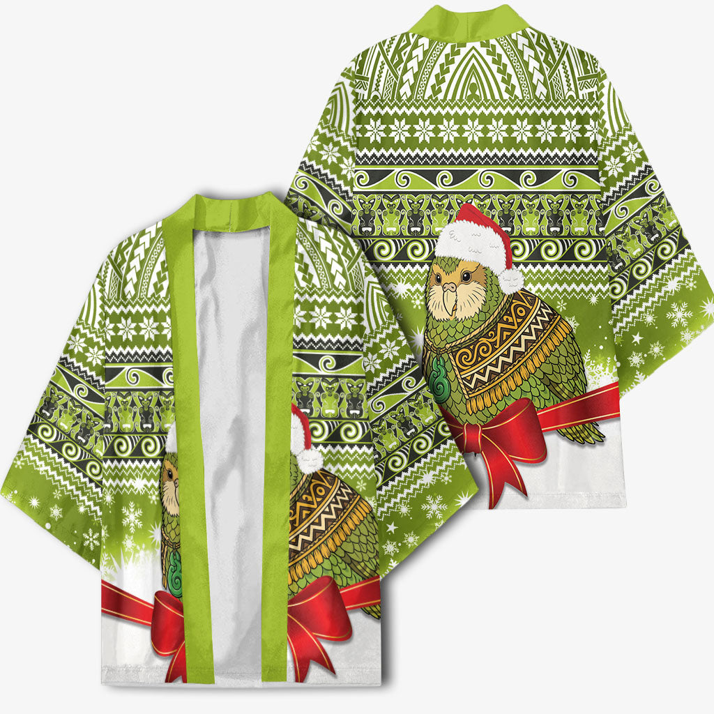 New Zealand Kakapo Christmas Kimono Maori Inspired Knitted Patterns