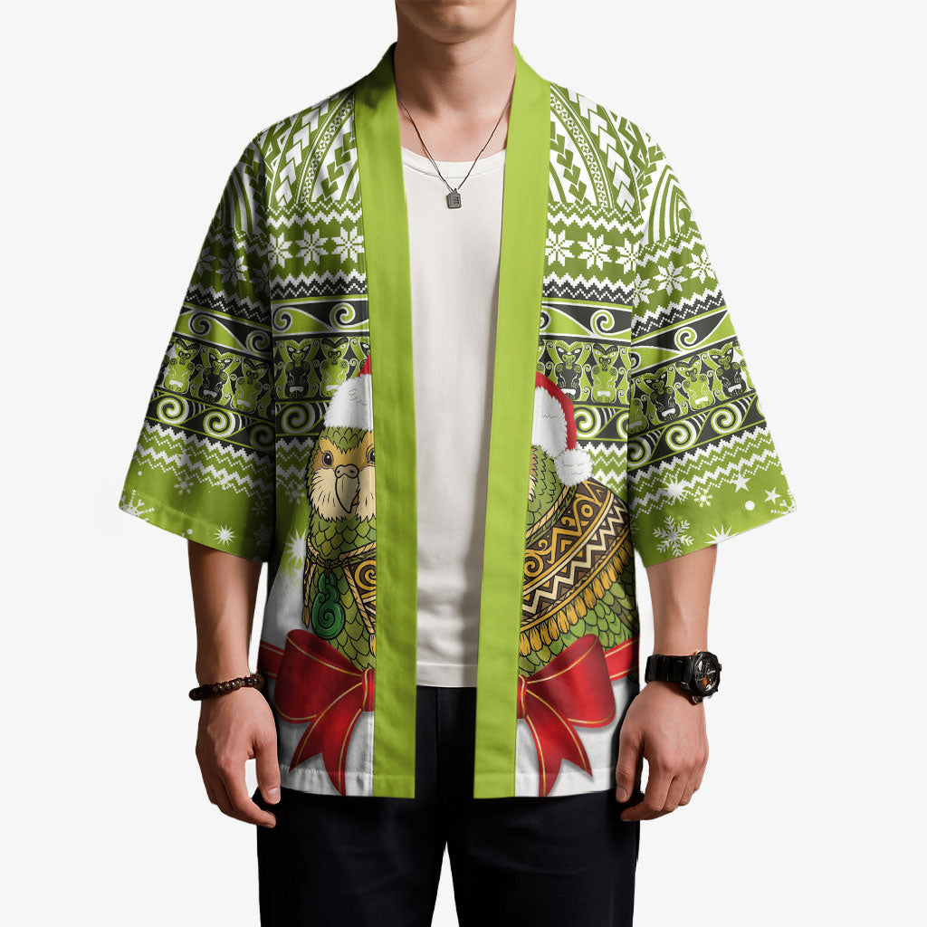 New Zealand Kakapo Christmas Kimono Maori Inspired Knitted Patterns