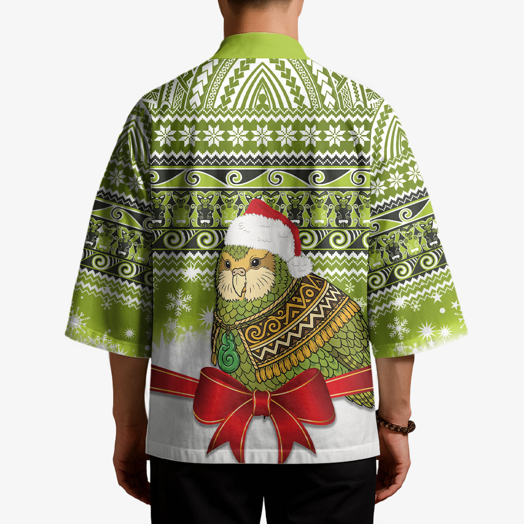 New Zealand Kakapo Christmas Kimono Maori Inspired Knitted Patterns