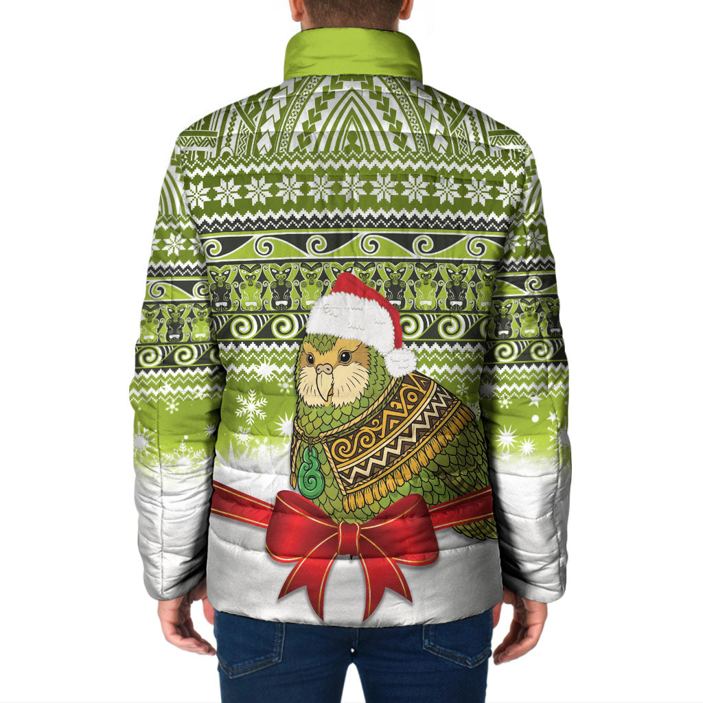 New Zealand Kakapo Christmas Padded Jacket Maori Inspired Knitted Patterns