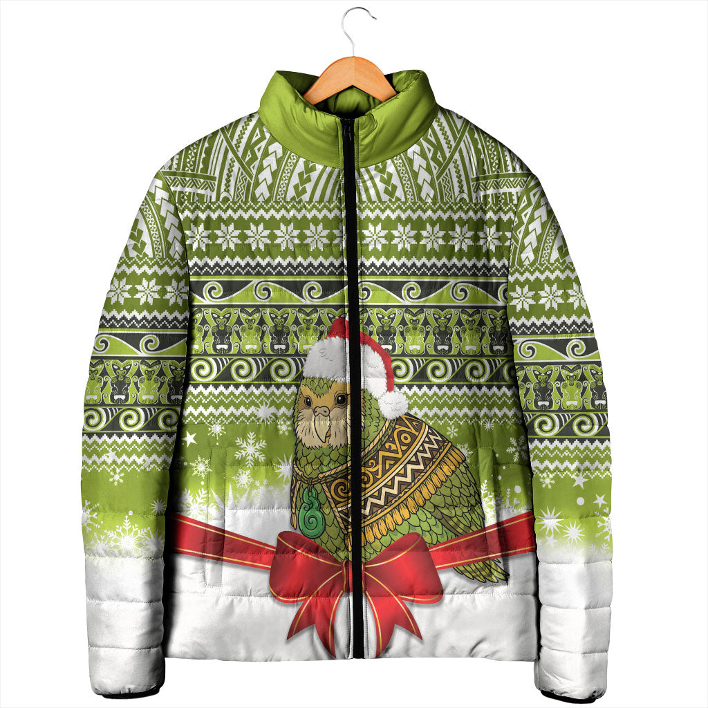 New Zealand Kakapo Christmas Padded Jacket Maori Inspired Knitted Patterns