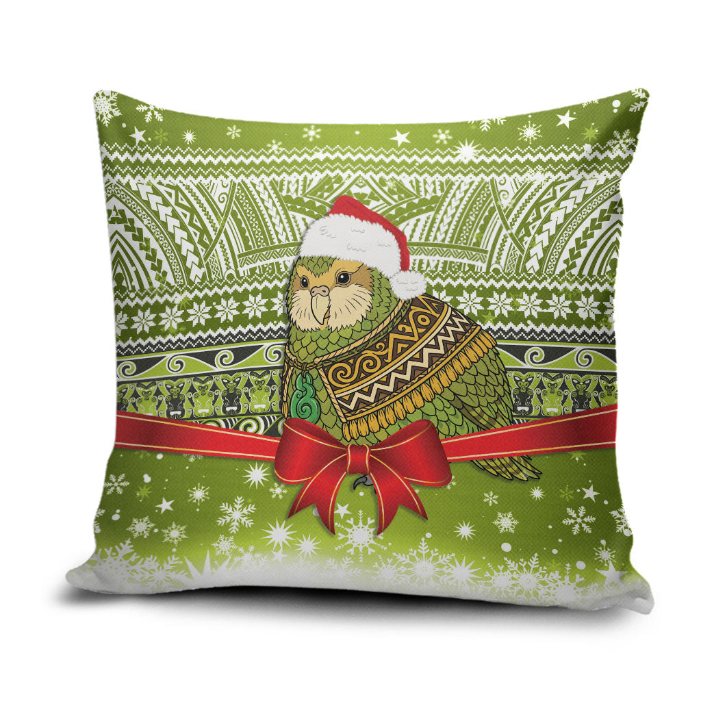New Zealand Kakapo Christmas Pillow Cover Maori Inspired Knitted Patterns