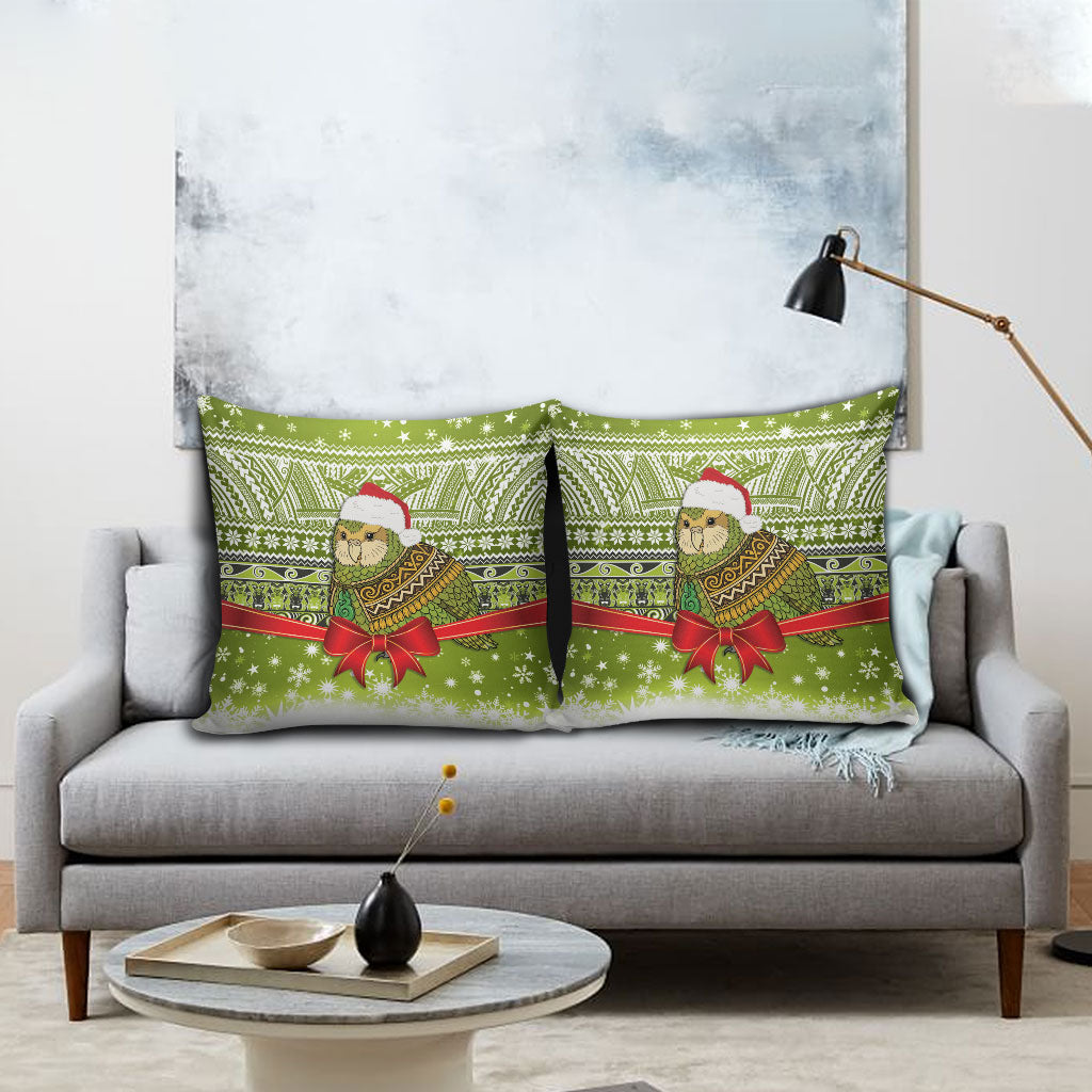 New Zealand Kakapo Christmas Pillow Cover Maori Inspired Knitted Patterns