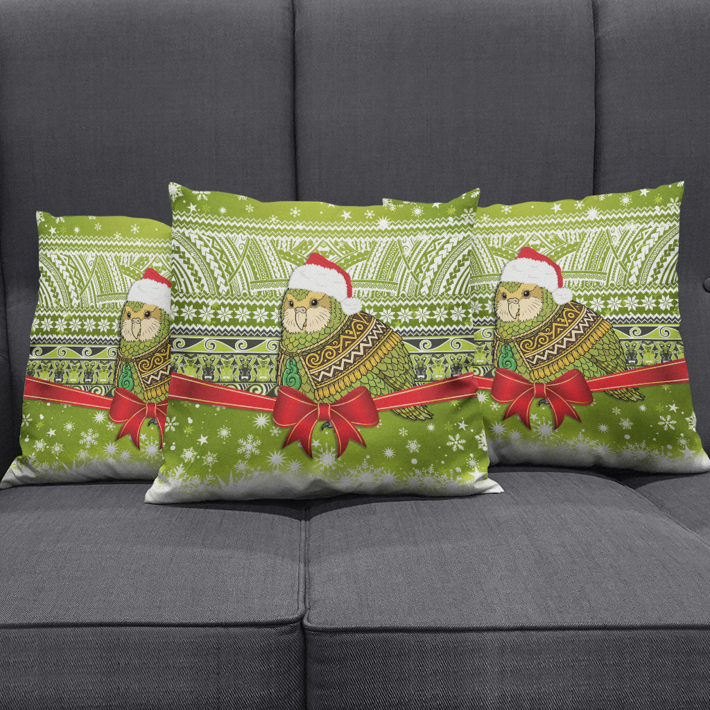 New Zealand Kakapo Christmas Pillow Cover Maori Inspired Knitted Patterns