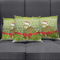New Zealand Kakapo Christmas Pillow Cover Maori Inspired Knitted Patterns