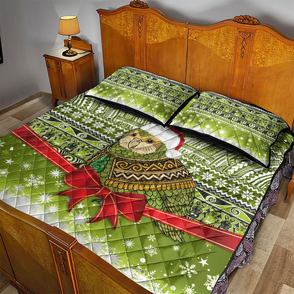 New Zealand Kakapo Christmas Quilt Bed Set Maori Inspired Knitted Patterns
