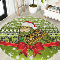 New Zealand Kakapo Christmas Round Carpet Maori Inspired Knitted Patterns