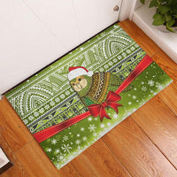 New Zealand Kakapo Christmas Rubber Doormat Maori Inspired Knitted Patterns LT9 - Polynesian Pride