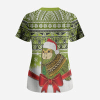 New Zealand Kakapo Christmas Scrub Top Maori Inspired Knitted Patterns