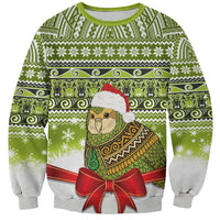 New Zealand Kakapo Christmas Sweatshirt Maori Inspired Knitted Patterns
