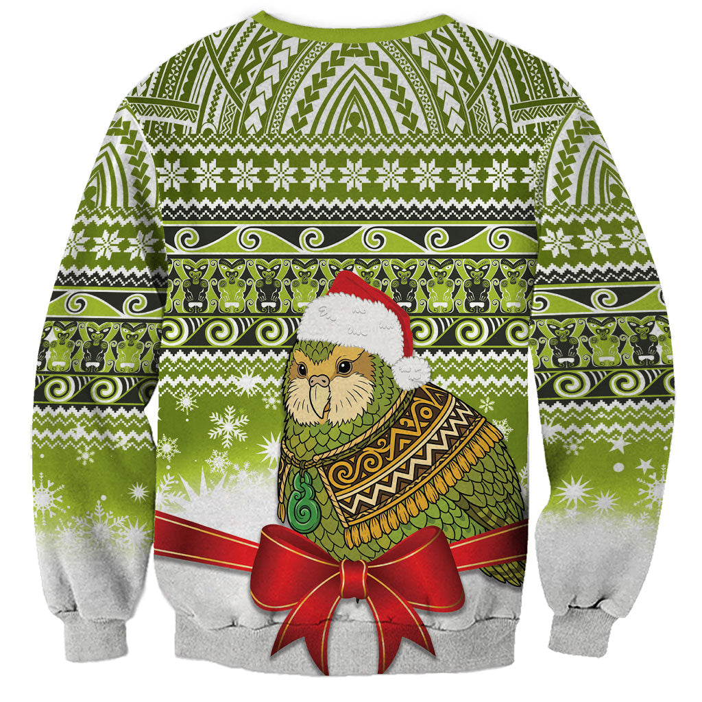 New Zealand Kakapo Christmas Sweatshirt Maori Inspired Knitted Patterns