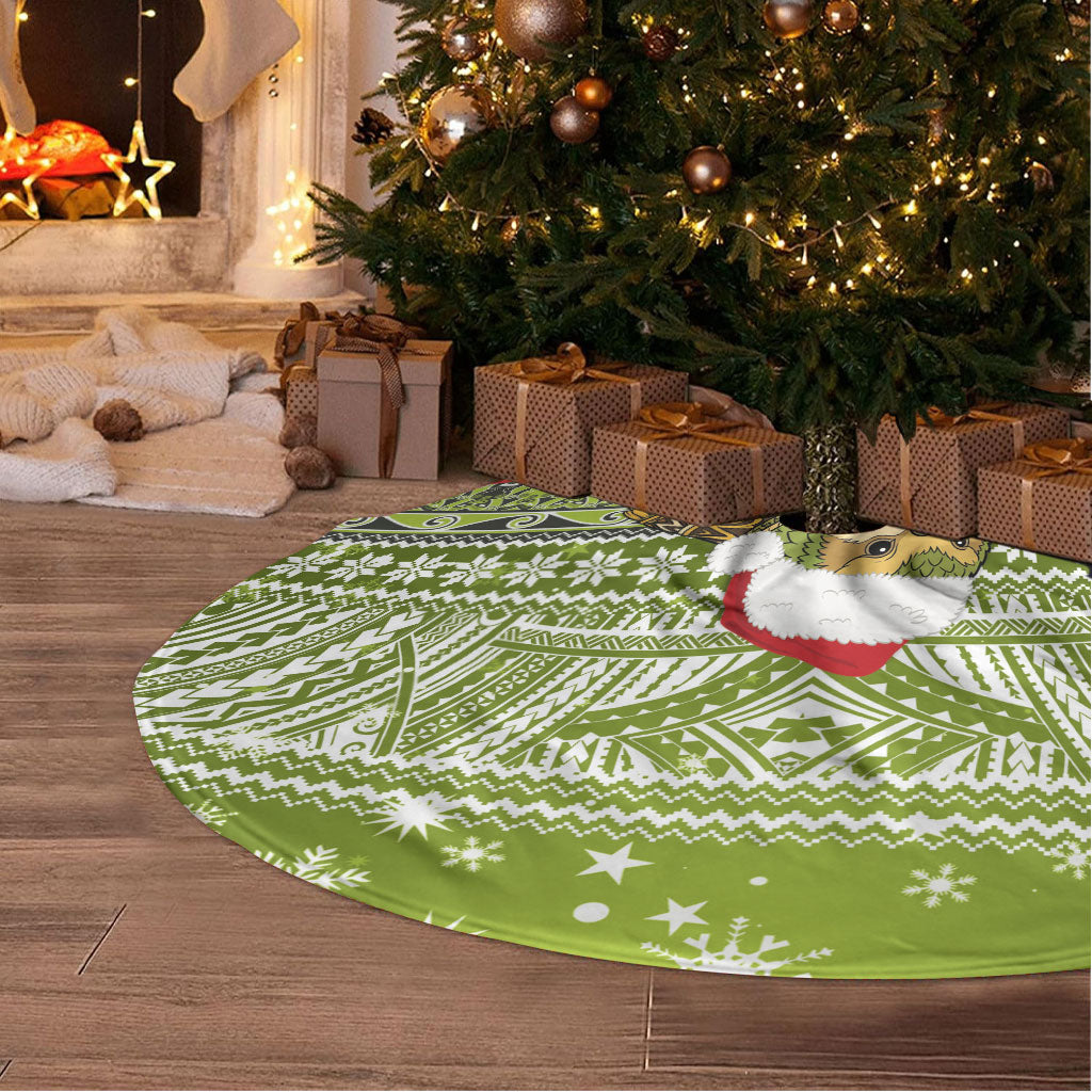 New Zealand Kakapo Christmas Tree Skirt Maori Inspired Knitted Patterns