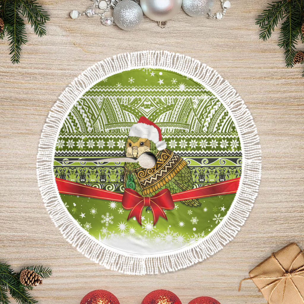 New Zealand Kakapo Christmas Tree Skirt Maori Inspired Knitted Patterns