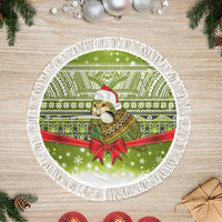 New Zealand Kakapo Christmas Tree Skirt Maori Inspired Knitted Patterns