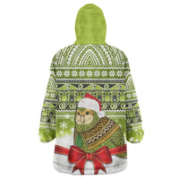 New Zealand Kakapo Christmas Wearable Blanket Hoodie Maori Inspired Knitted Patterns LT9 - Polynesian Pride