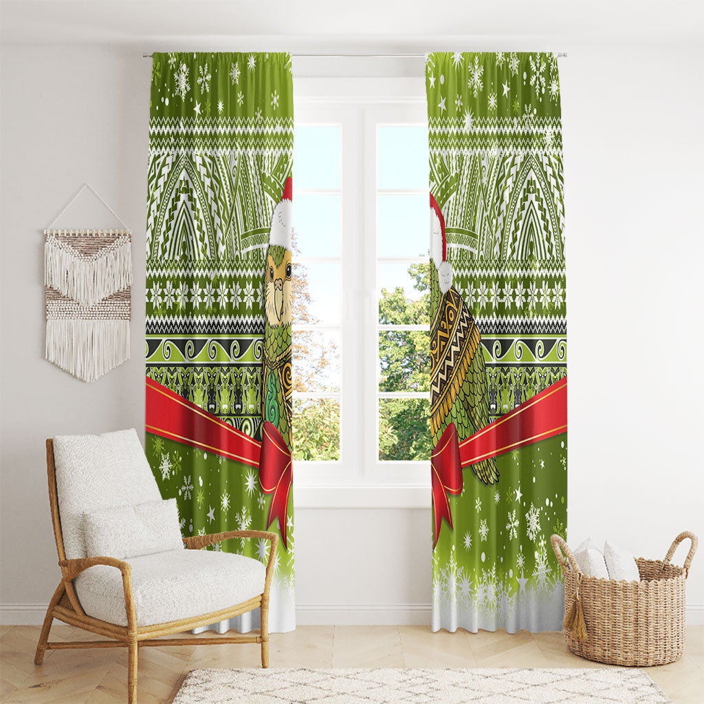 New Zealand Kakapo Christmas Window Curtain Maori Inspired Knitted Patterns