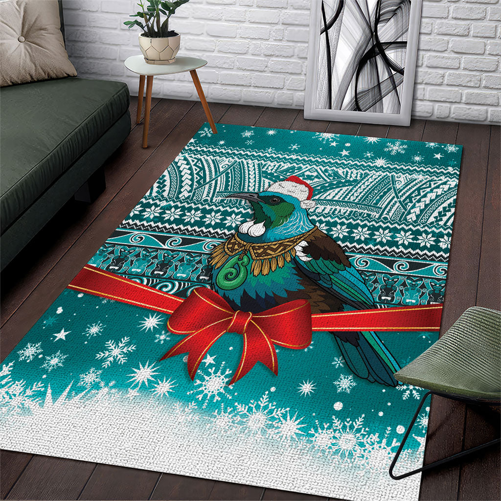 New Zealand Tui Bird Christmas Area Rug Maori Inspired Knitted Patterns