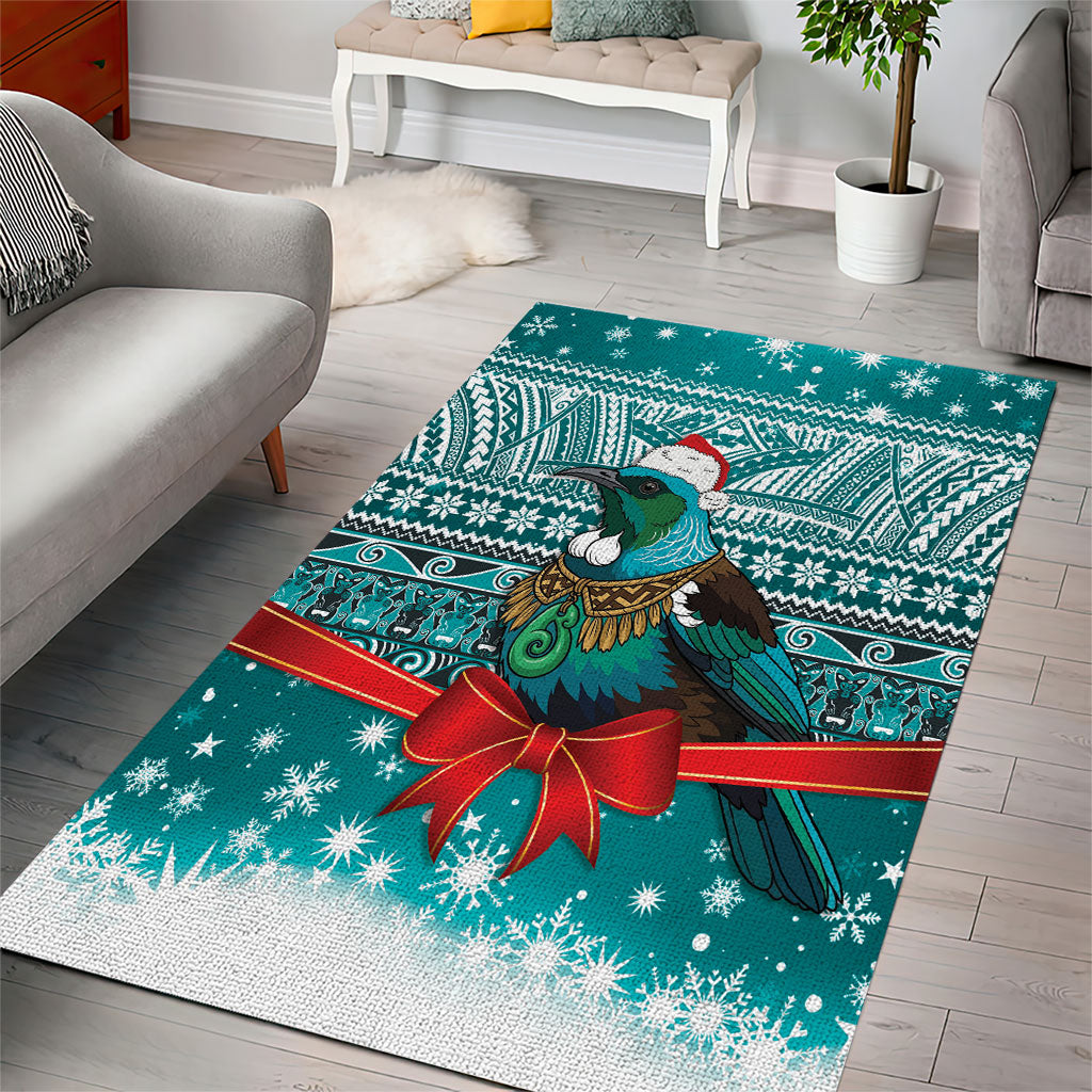 New Zealand Tui Bird Christmas Area Rug Maori Inspired Knitted Patterns