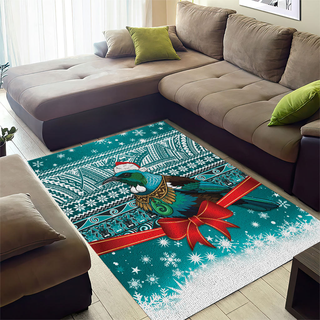 New Zealand Tui Bird Christmas Area Rug Maori Inspired Knitted Patterns