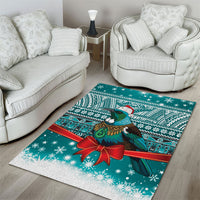 New Zealand Tui Bird Christmas Area Rug Maori Inspired Knitted Patterns