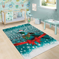 New Zealand Tui Bird Christmas Area Rug Maori Inspired Knitted Patterns