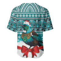 New Zealand Tui Bird Christmas Baseball Jersey Maori Inspired Knitted Patterns
