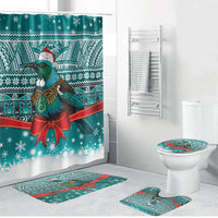 New Zealand Tui Bird Christmas Bathroom Set Maori Inspired Knitted Patterns