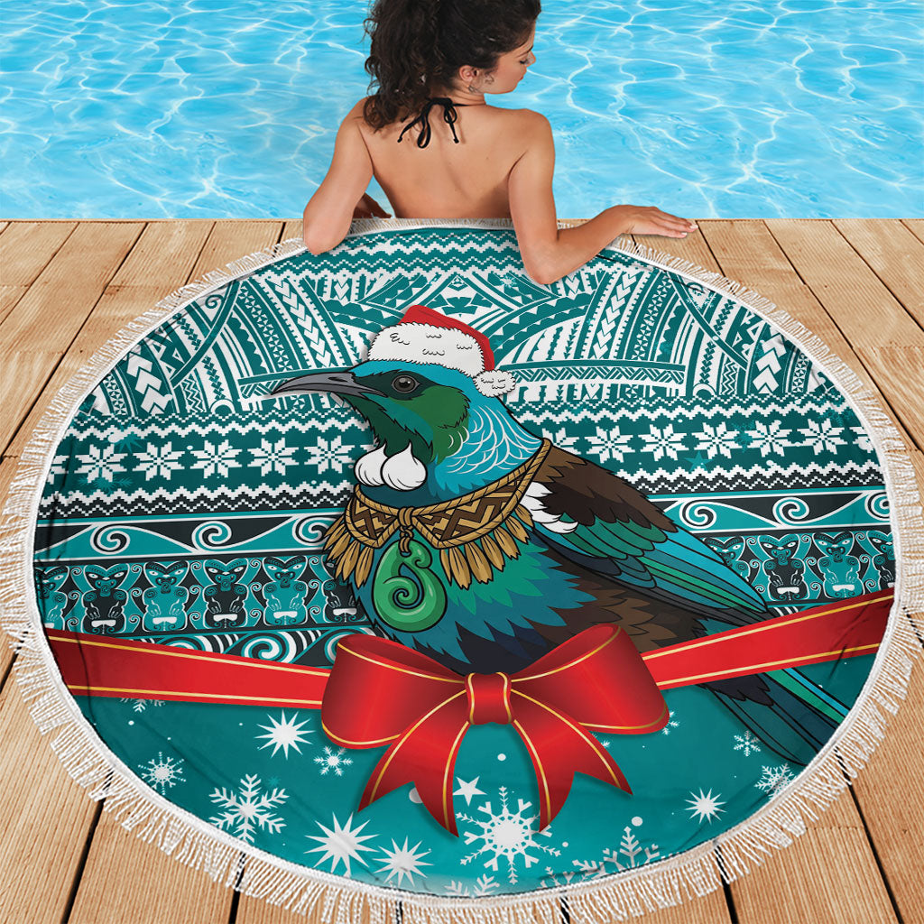 New Zealand Tui Bird Christmas Beach Blanket Maori Inspired Knitted Patterns