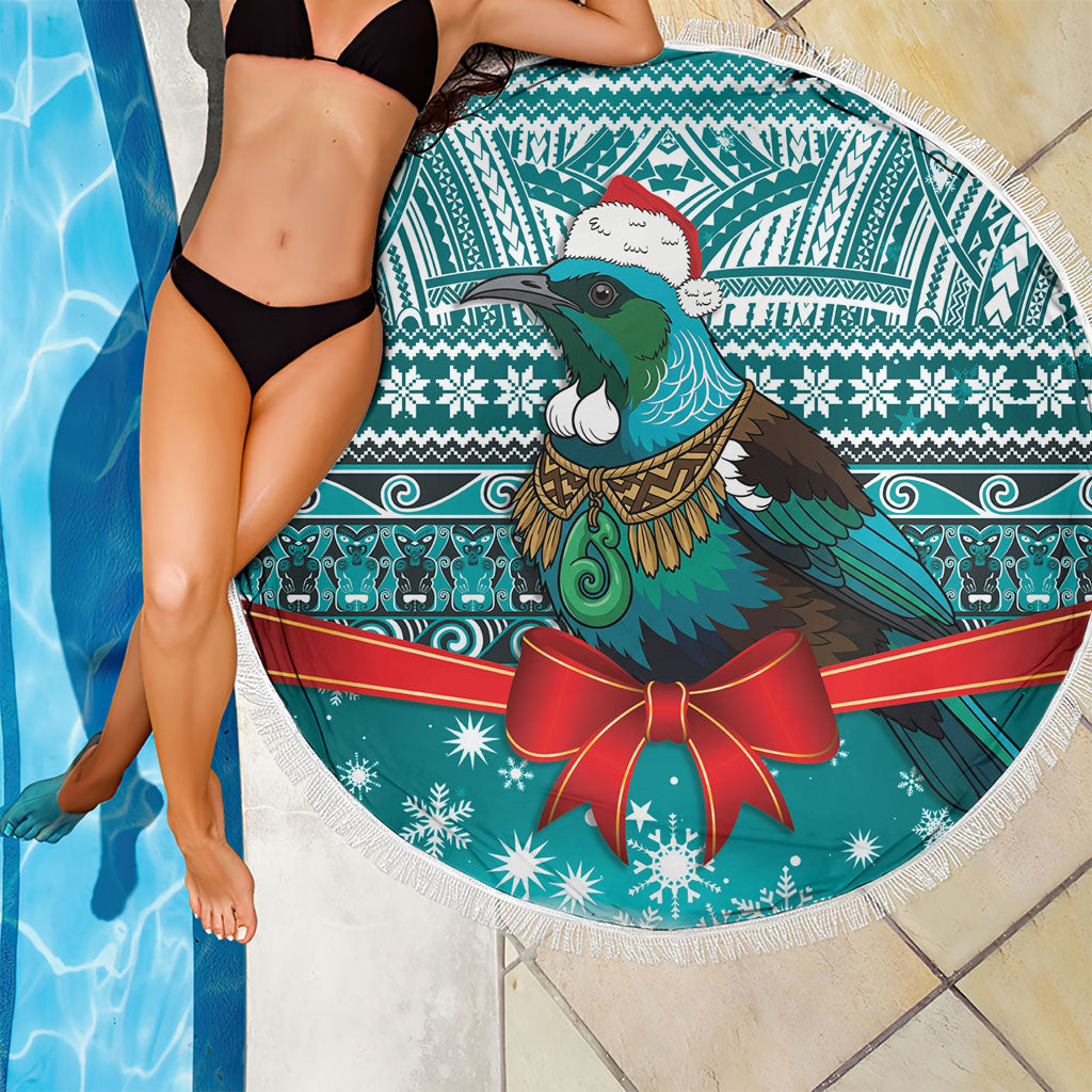 New Zealand Tui Bird Christmas Beach Blanket Maori Inspired Knitted Patterns