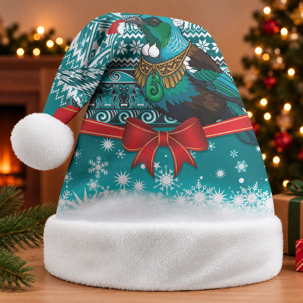 New Zealand Tui Bird Christmas Santa Hat Maori Inspired Knitted Patterns