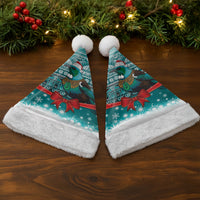 New Zealand Tui Bird Christmas Santa Hat Maori Inspired Knitted Patterns