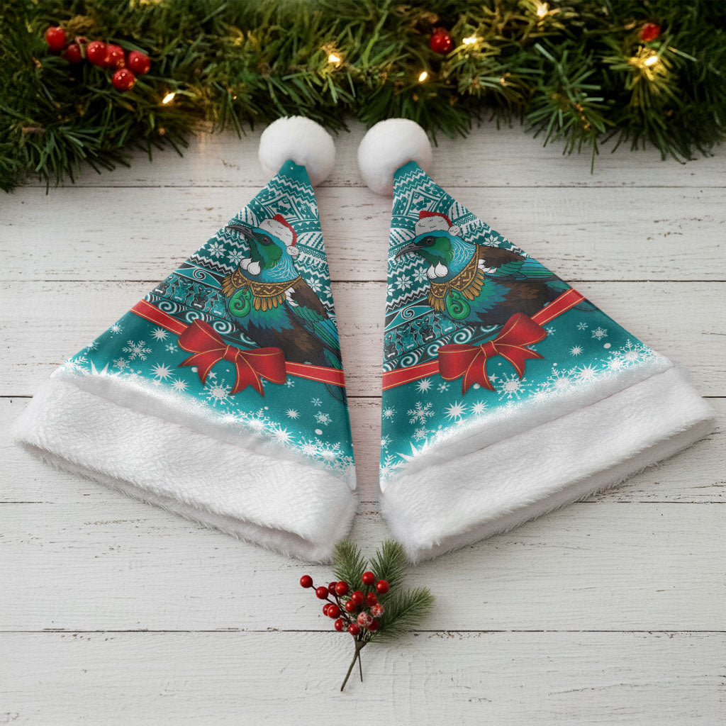New Zealand Tui Bird Christmas Santa Hat Maori Inspired Knitted Patterns