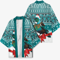 New Zealand Tui Bird Christmas Kimono Maori Inspired Knitted Patterns