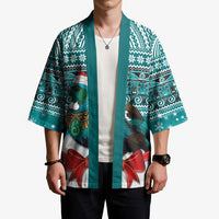 New Zealand Tui Bird Christmas Kimono Maori Inspired Knitted Patterns