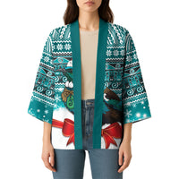 New Zealand Tui Bird Christmas Kimono Maori Inspired Knitted Patterns