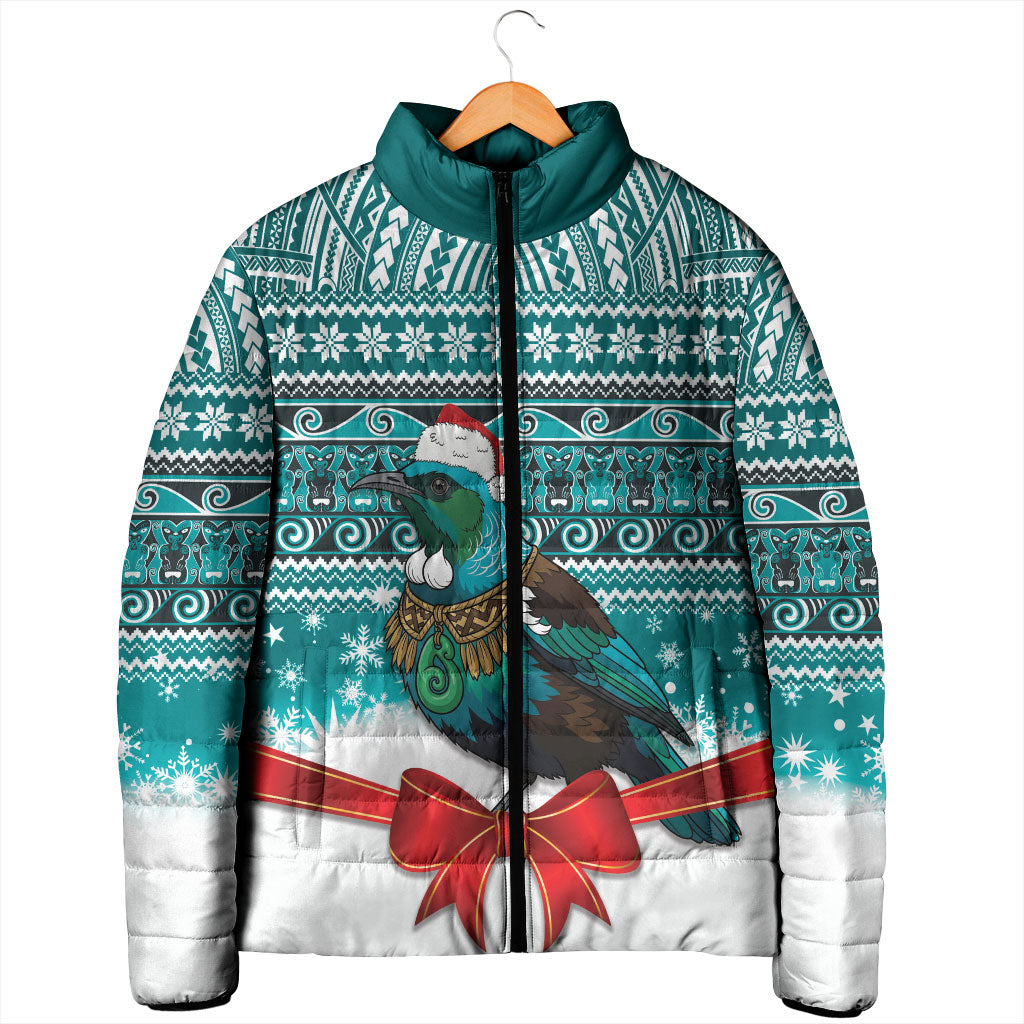 New Zealand Tui Bird Christmas Padded Jacket Maori Inspired Knitted Patterns