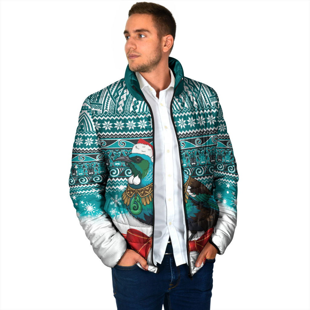New Zealand Tui Bird Christmas Padded Jacket Maori Inspired Knitted Patterns