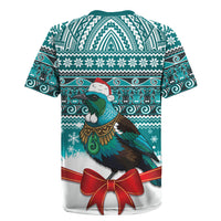 New Zealand Tui Bird Christmas Rugby Jersey Maori Inspired Knitted Patterns LT9 - Polynesian Pride