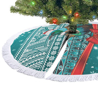 New Zealand Tui Bird Christmas Tree Skirt Maori Inspired Knitted Patterns
