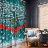 New Zealand Tui Bird Christmas Window Curtain Maori Inspired Knitted Patterns