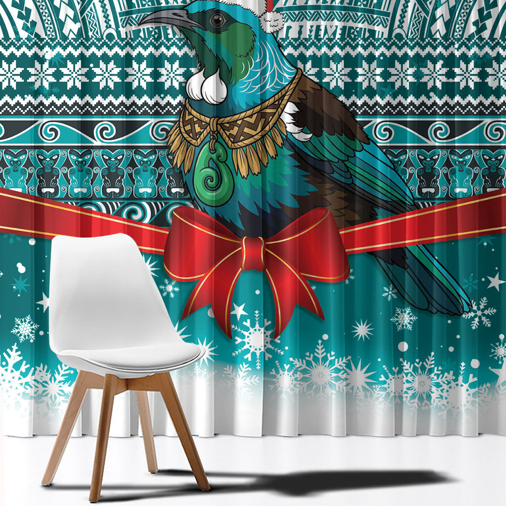 New Zealand Tui Bird Christmas Window Curtain Maori Inspired Knitted Patterns