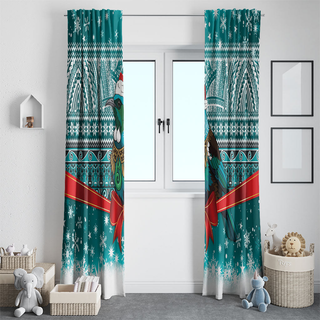 New Zealand Tui Bird Christmas Window Curtain Maori Inspired Knitted Patterns
