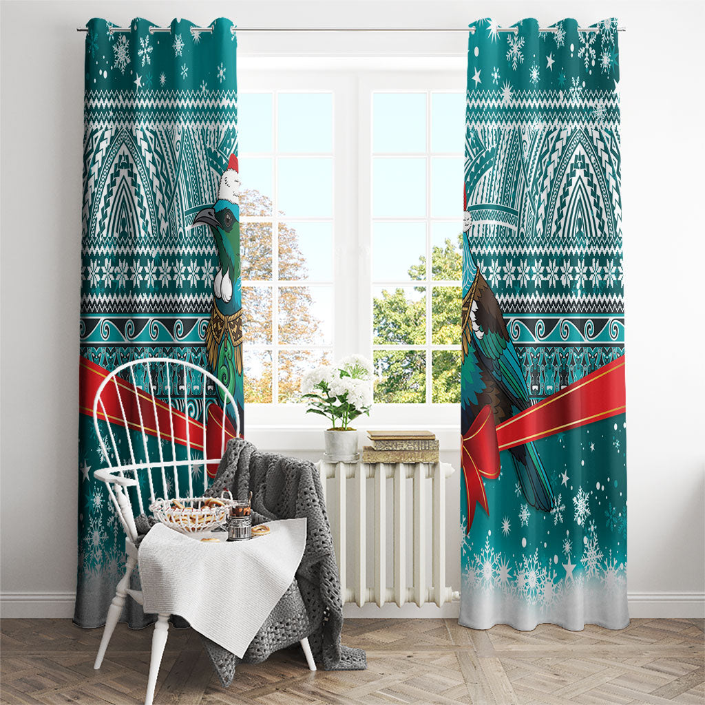 New Zealand Tui Bird Christmas Window Curtain Maori Inspired Knitted Patterns