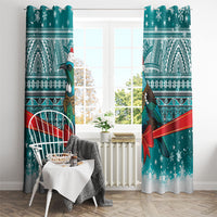New Zealand Tui Bird Christmas Window Curtain Maori Inspired Knitted Patterns