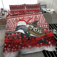New Zealand Dolphin Terehu Christmas Bedding Set Maori Inspired Knitted Patterns LT9 - Polynesian Pride