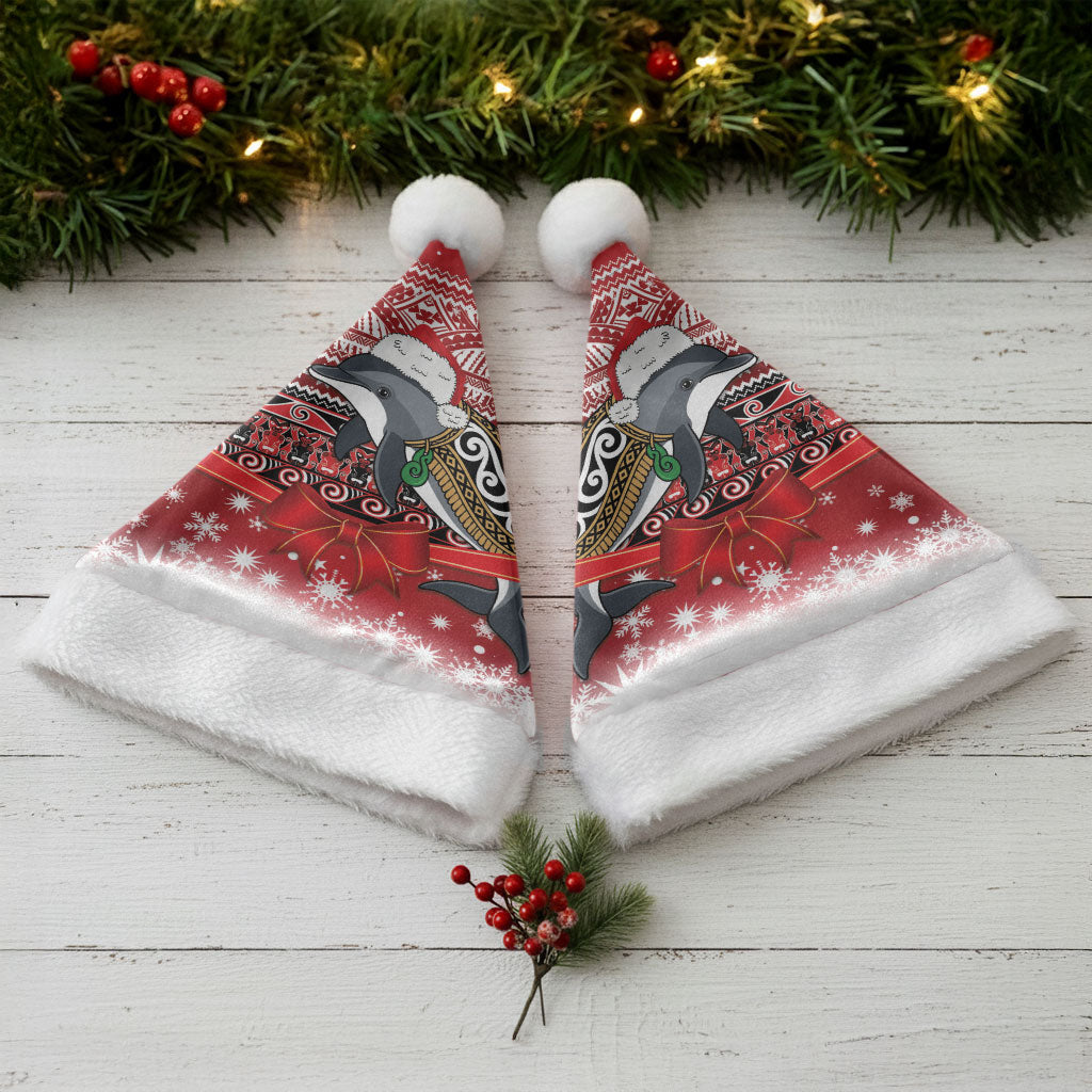New Zealand Dolphin Terehu Christmas Santa Hat Maori Inspired Knitted Patterns LT9 - Polynesian Pride