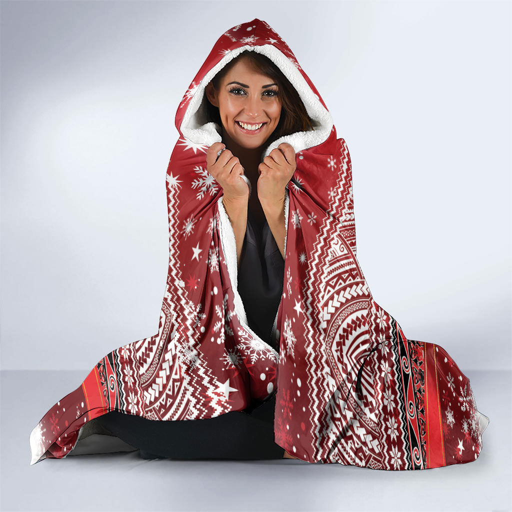 New Zealand Dolphin Terehu Christmas Hooded Blanket Maori Inspired Knitted Patterns LT9 - Polynesian Pride