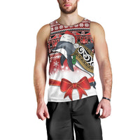 New Zealand Dolphin Terehu Christmas Men Tank Top Maori Inspired Knitted Patterns LT9 - Polynesian Pride