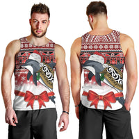 New Zealand Dolphin Terehu Christmas Men Tank Top Maori Inspired Knitted Patterns LT9 - Polynesian Pride