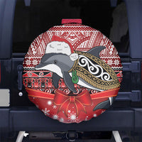 New Zealand Dolphin Terehu Christmas Spare Tire Cover Maori Inspired Knitted Patterns LT9 No hole Red - Polynesian Pride